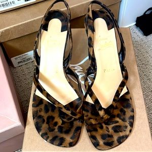 Christian Louboutin animal print kitten heels